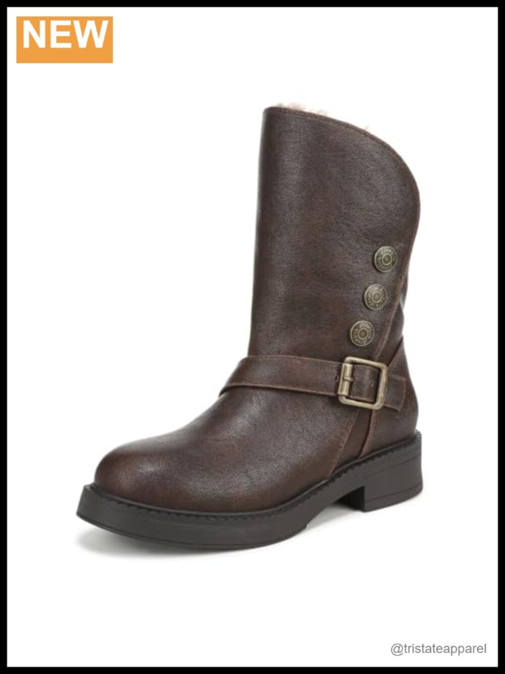 Faux Leather Zip Ankle Bootie with Block Heel